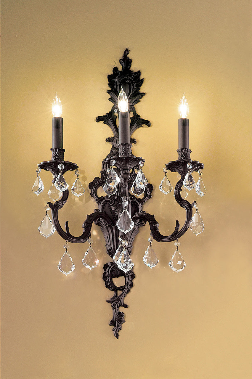 Classic Lighting 57343 FG CGT Majestic Crystal Wall Sconce in French Gold (Imported from Spain)