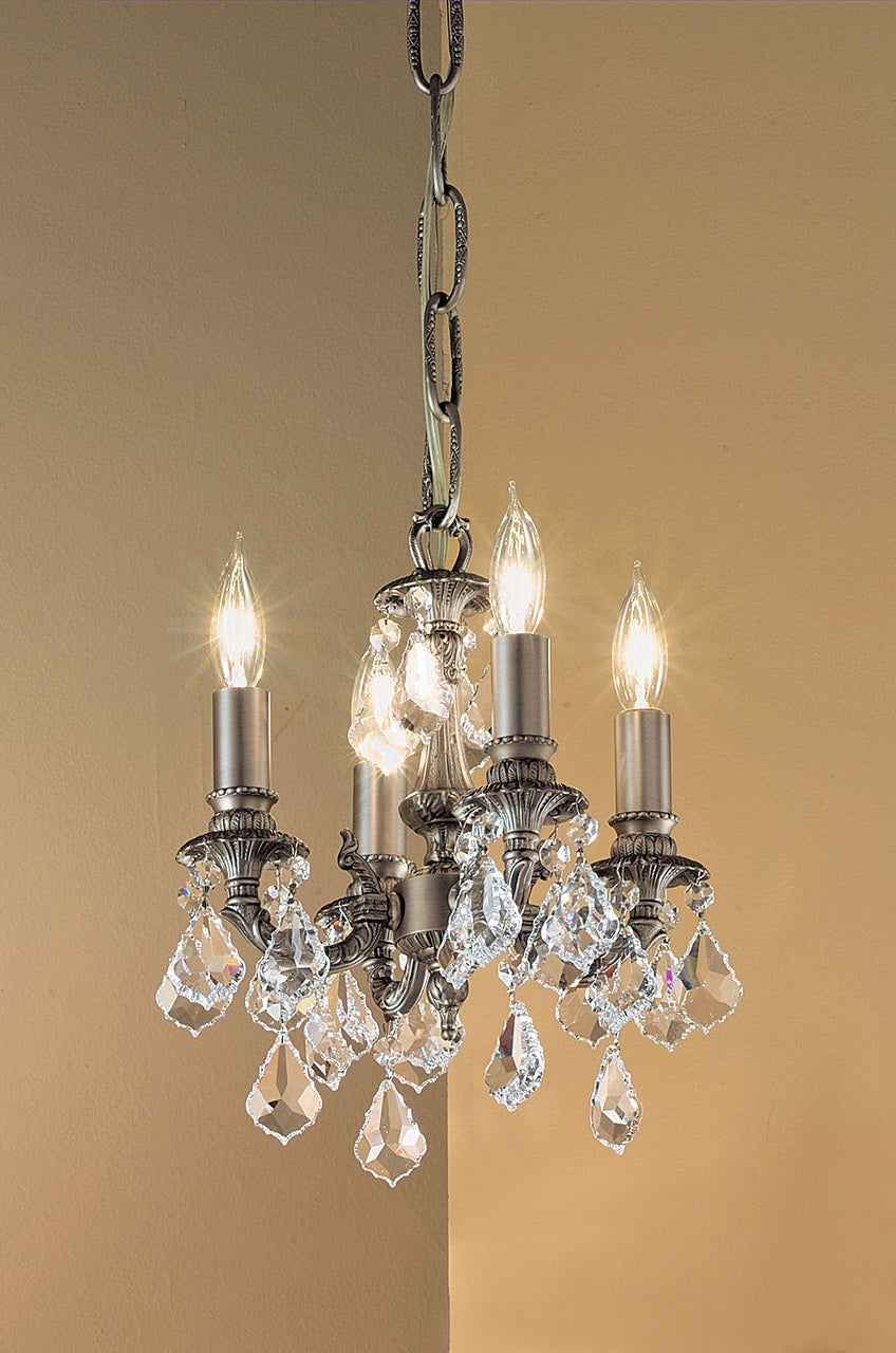 Classic Lighting 57344 AGB SGT Majestic Crystal Mini Chandelier in Aged Bronze (Imported from Spain)