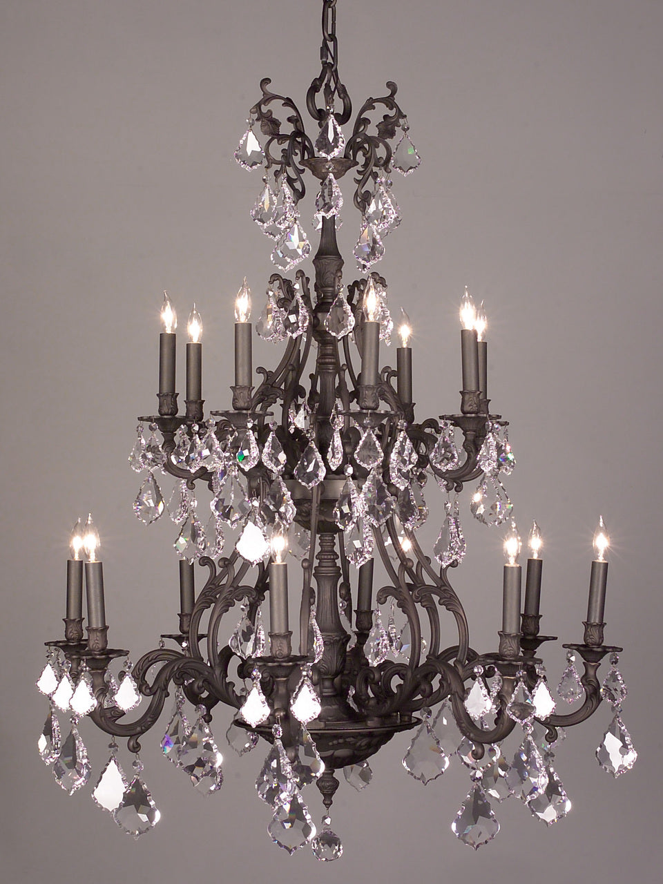 Classic Lighting 57347 AGP SC Majestic Crystal Chandelier in Aged Pewter (Imported from Spain)