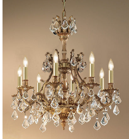 Classic Lighting 57348 AGP CBK Majestic Crystal Chandelier in Aged Pewter (Imported from Spain)