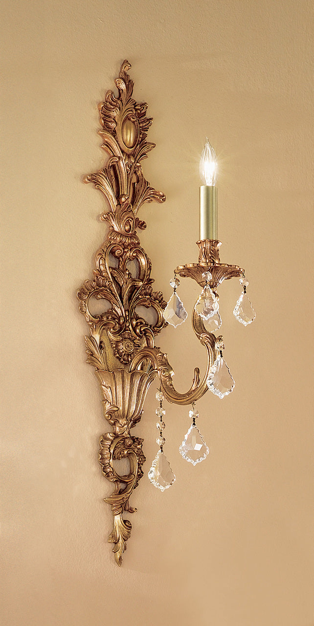 Classic Lighting 57351 FG CBK Majestic Imperial Crystal Wall Sconce in French Gold (Imported from Spain)