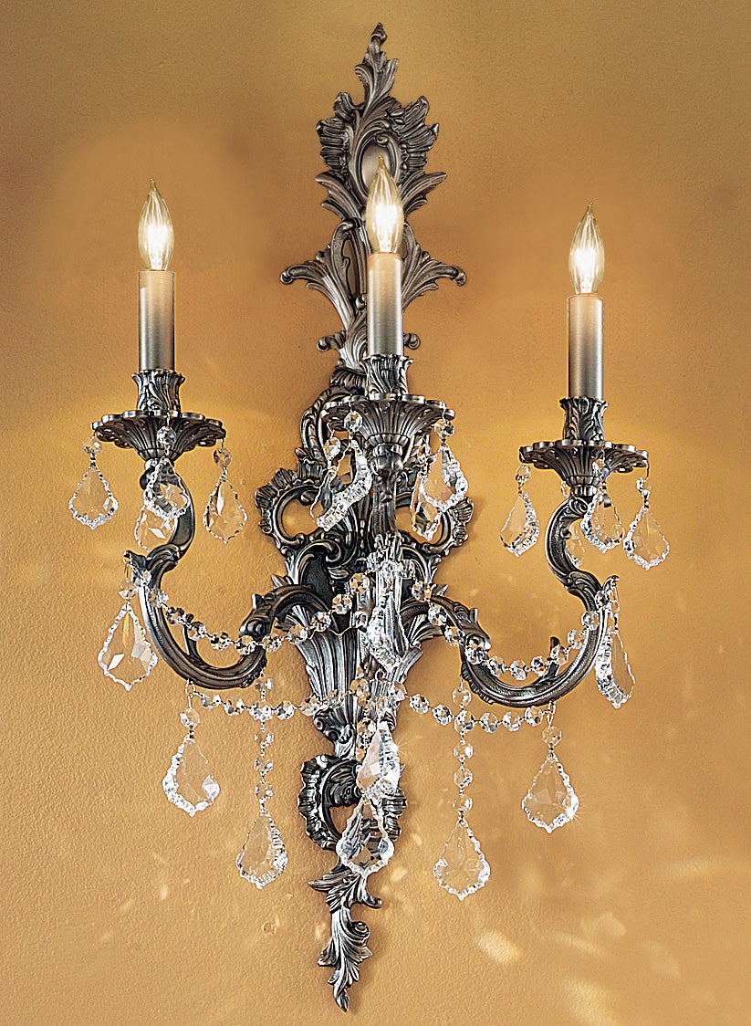 Classic Lighting 57353 AGB CGT Majestic Imperial Crystal Wall Sconce in Aged Bronze (Imported from Spain)