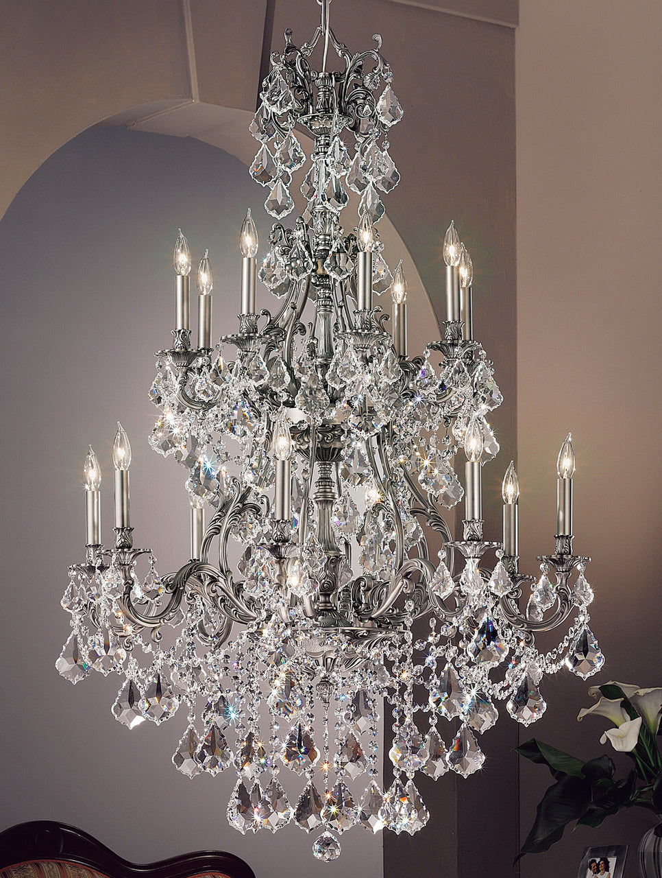 Classic Lighting 57357 FG CGT Majestic Imperial Crystal Chandelier in French Gold (Imported from Spain)