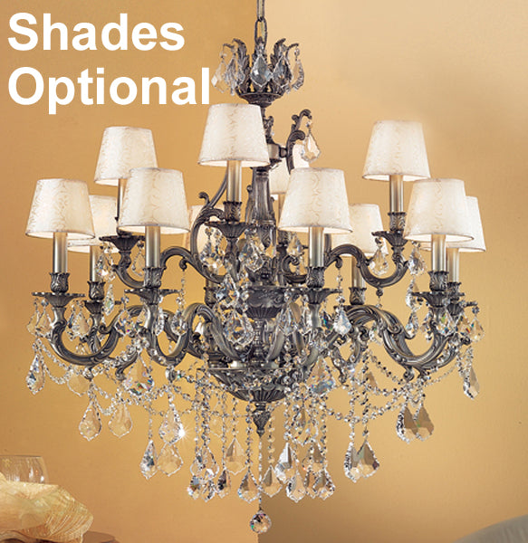 Classic Lighting 57359 AGB CP Majestic Imperial Crystal Chandelier in Aged Bronze (Imported from Spain)