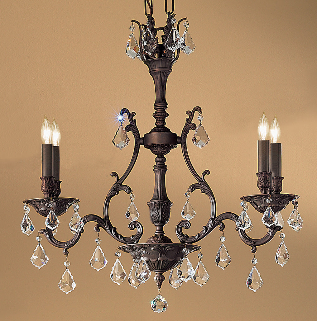 Classic Lighting 57360 AGB CBK Majestic Crystal Island Light in Aged Bronze (Imported from Spain)