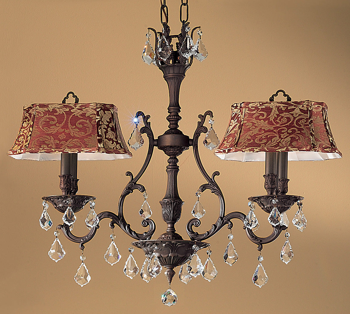 Classic Lighting 57360 AGP CP Majestic Crystal Island Light in Aged Pewter (Imported from Spain)