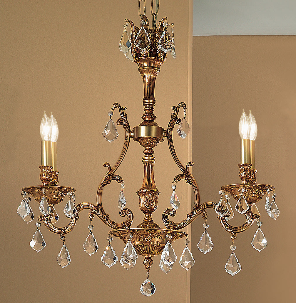 Classic Lighting 57360 FG CP Majestic Crystal Island Light in French Gold (Imported from Spain)