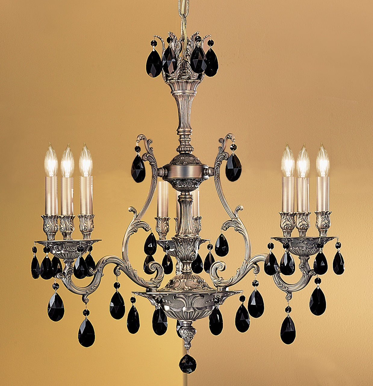 Classic Lighting 57364 AGB CBK Majestic Crystal Chandelier in Aged Bronze (Imported from Spain)