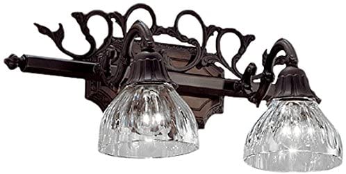 Classic Lighting 57366 AGB Majestic Cast Brass/Lead Crystal Vanity Light in Aged Bronze