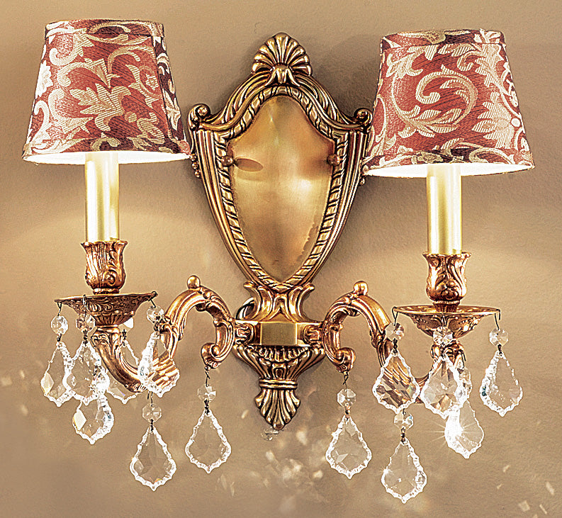 Classic Lighting 57372 FG SC Chateau Crystal Wall Sconce in French Gold (Imported from Spain)
