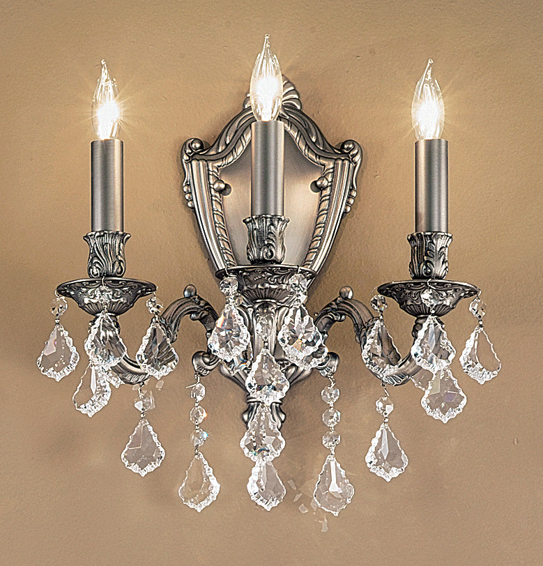 Classic Lighting 57373 FG SC Chateau Crystal Wall Sconce in French Gold (Imported from Spain)