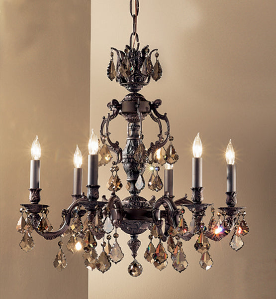 Classic Lighting 57376 AGB SGT Chateau Crystal Chandelier in Aged Bronze (Imported from Spain)