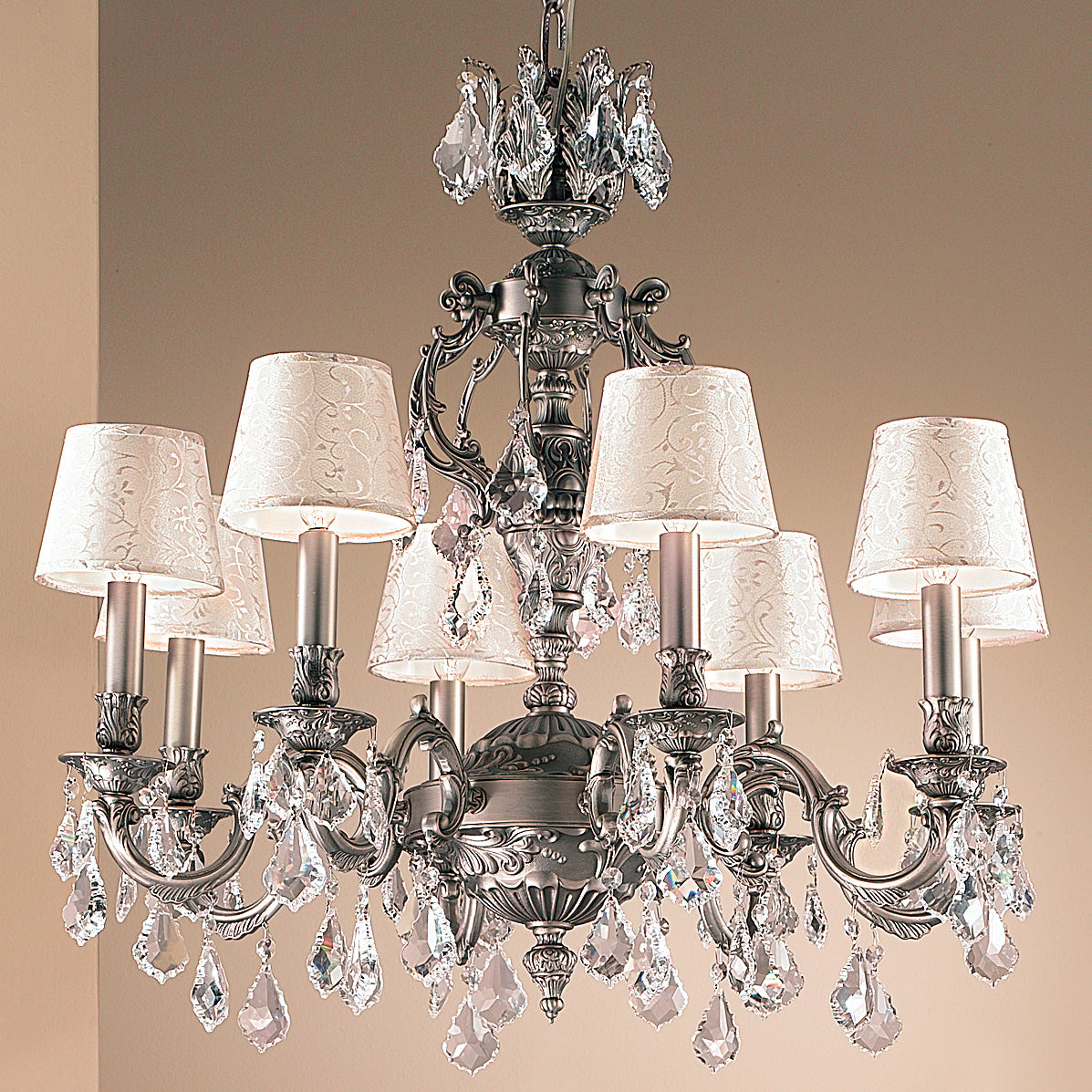 Classic Lighting 57378 FG SGT Chateau Crystal Chandelier in French Gold (Imported from Spain)