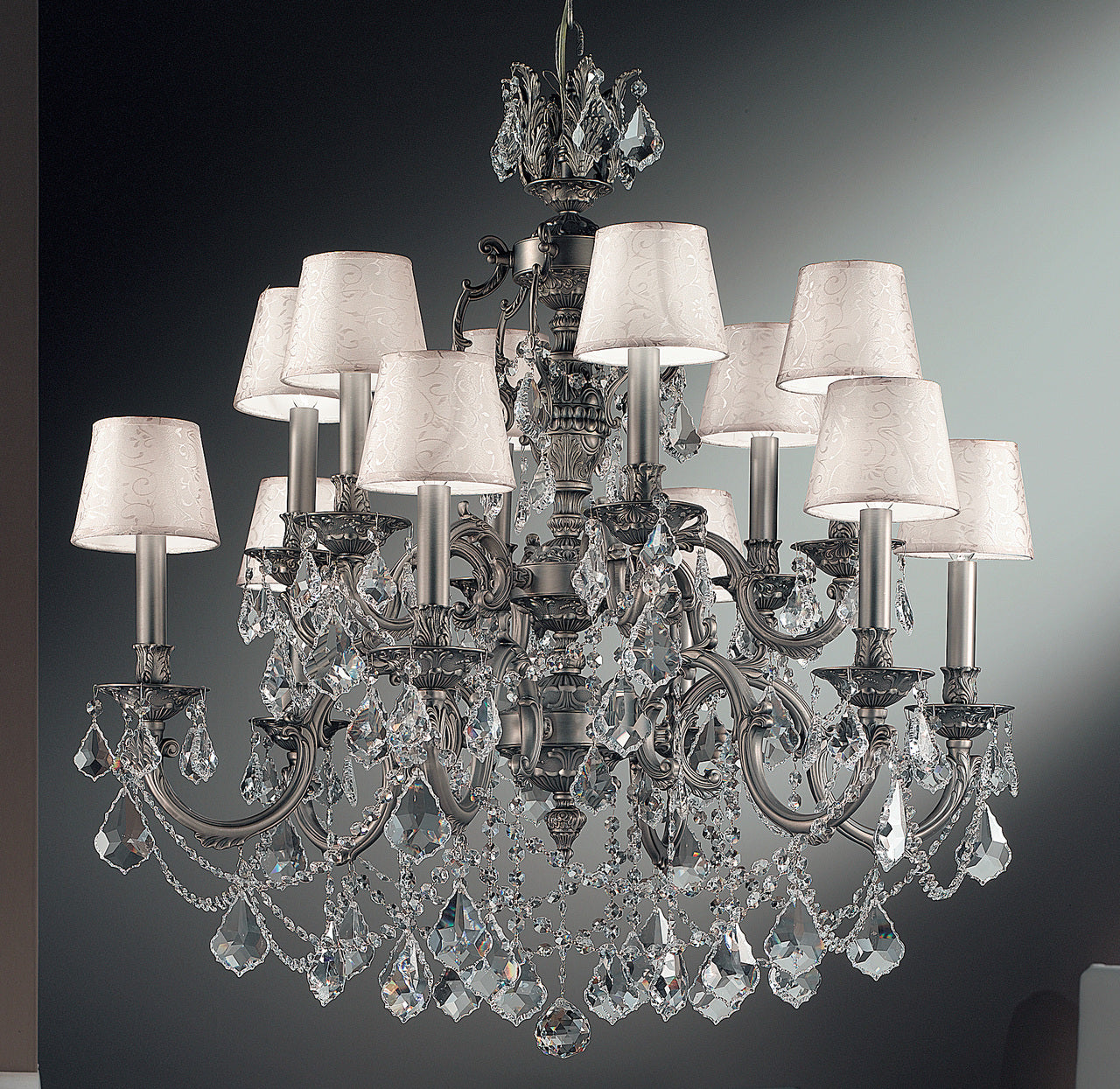 Classic Lighting 57387 AGB SGT Chateau Imperial Crystal Chandelier in Aged Bronze (Imported from Spain)