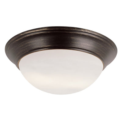 Trans Globe Lighting 57704 ROB 14" Indoor Rubbed Oil Bronze Contemporary Flushmount