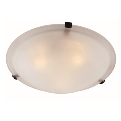 Trans Globe Lighting 58700 ROB 12" Indoor Rubbed Oil Bronze Transitional  Flushmount