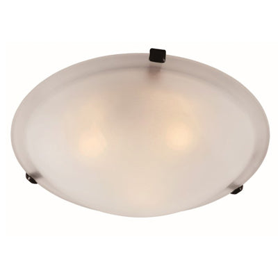 Trans Globe Lighting 58701 ROB 15" Indoor Rubbed Oil Bronze Transitional  Flushmount