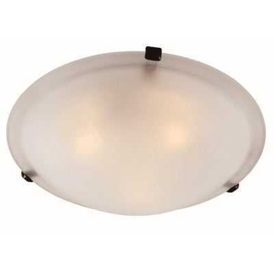 Trans Globe Lighting 58702 ROB 20" Indoor Rubbed Oil Bronze Transitional  Flushmount
