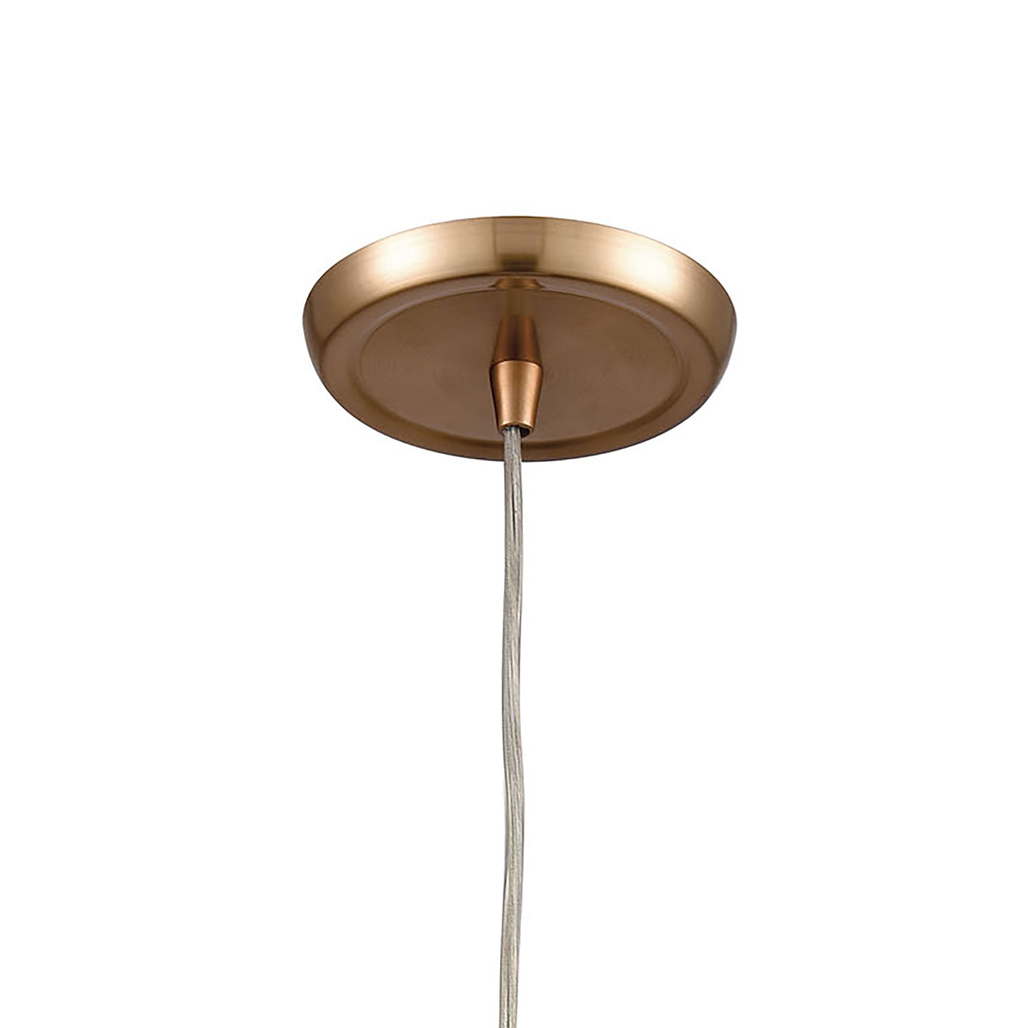 ELK Lighting 60076-1 Menlow Park 1-Light Mini Pendant in Satin Brass with Opal White Glass