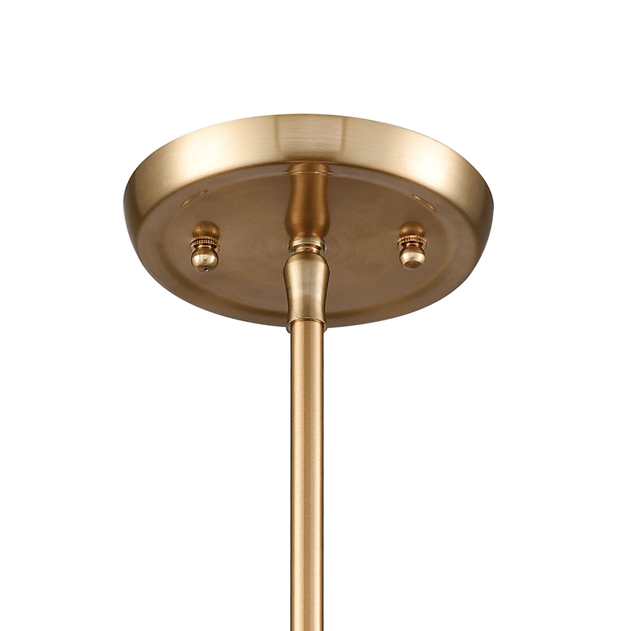 ELK Lighting 60110/1 Zumbia 1-Light Mini Pendant in Satin Brass with Opal White Glass