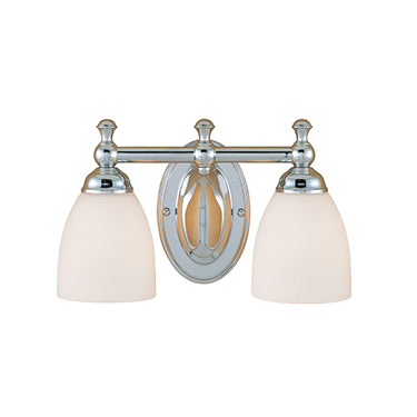 Millennium Lighting 622-CH Etched White Vanity Light in Chrome