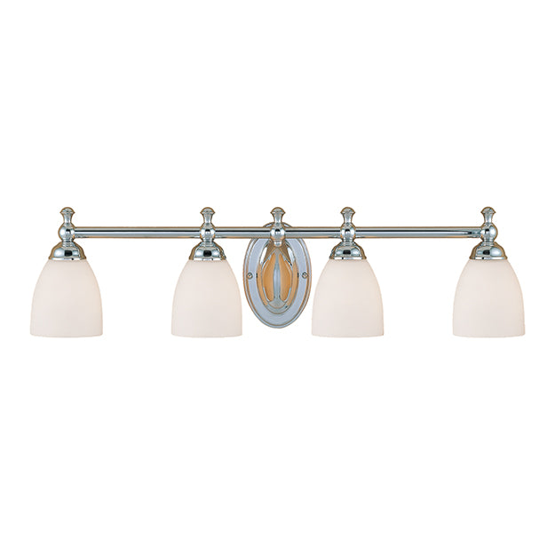 Millennium Lighting 624-CH Etched White Vanity Light in Chrome