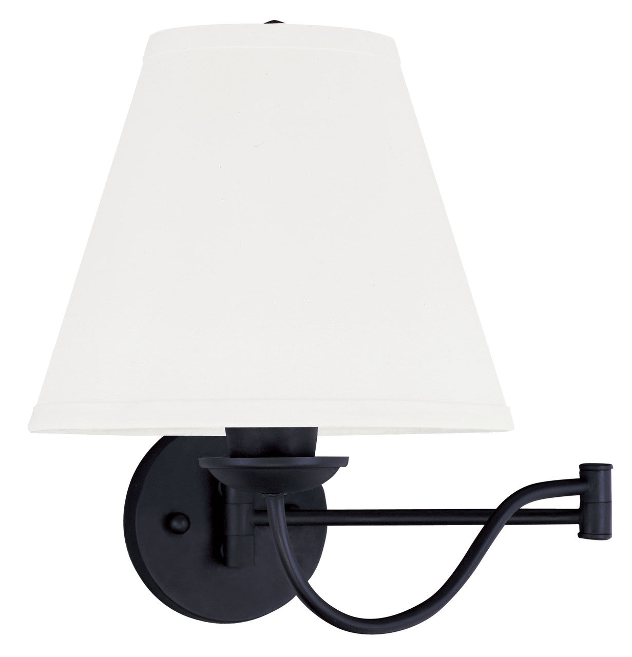 LIVEX Lighting 6471-04 Ridgedale Swing Arm Wall Lamp in Black (1 Light)