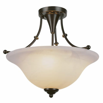 Trans Globe Lighting 6540 WB 18" Indoor Weathered Bronze Transitional  Semiflush