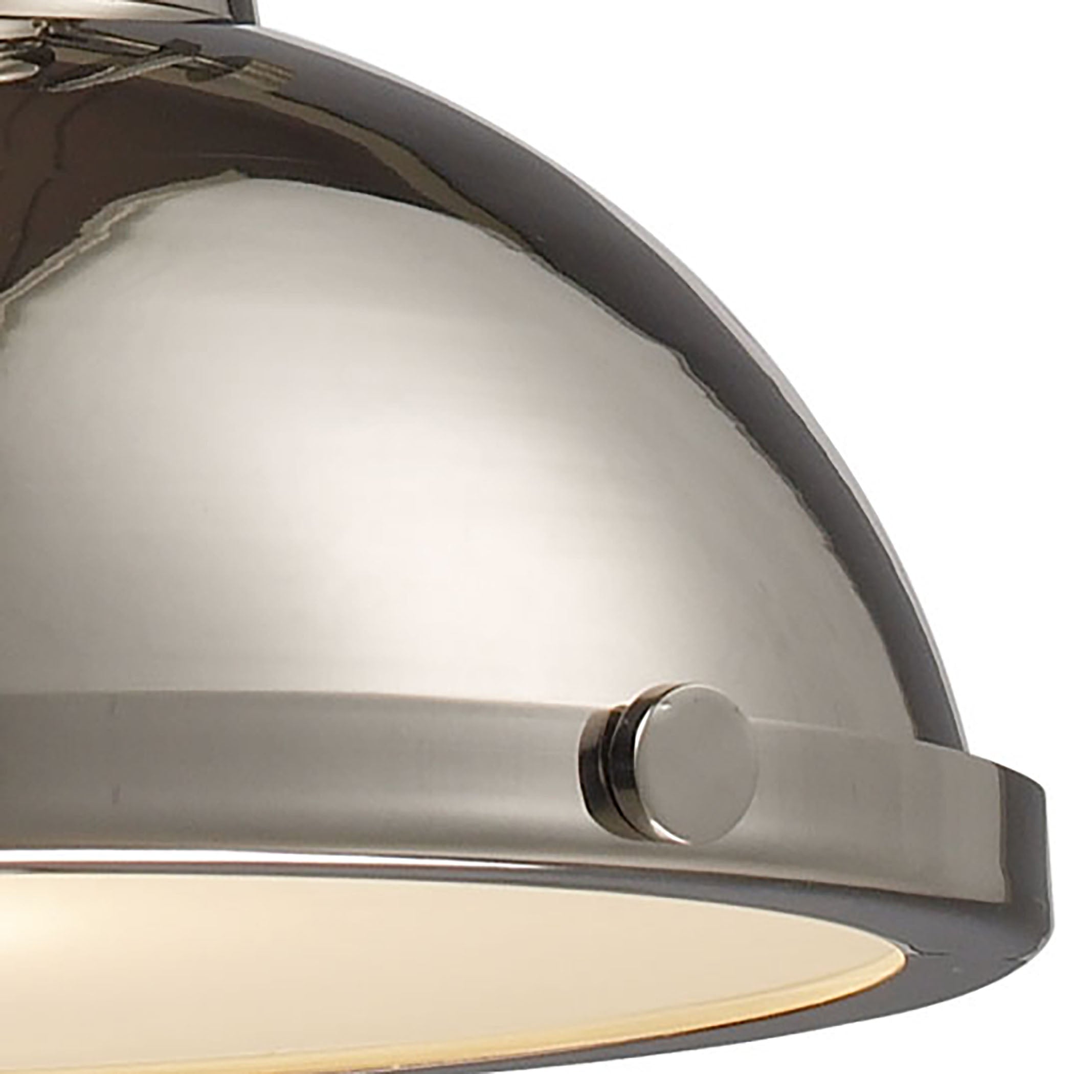 ELK Lighting 66114-1 Chadwick 1-Light Pendant in Polished Nickel with Matching Shade