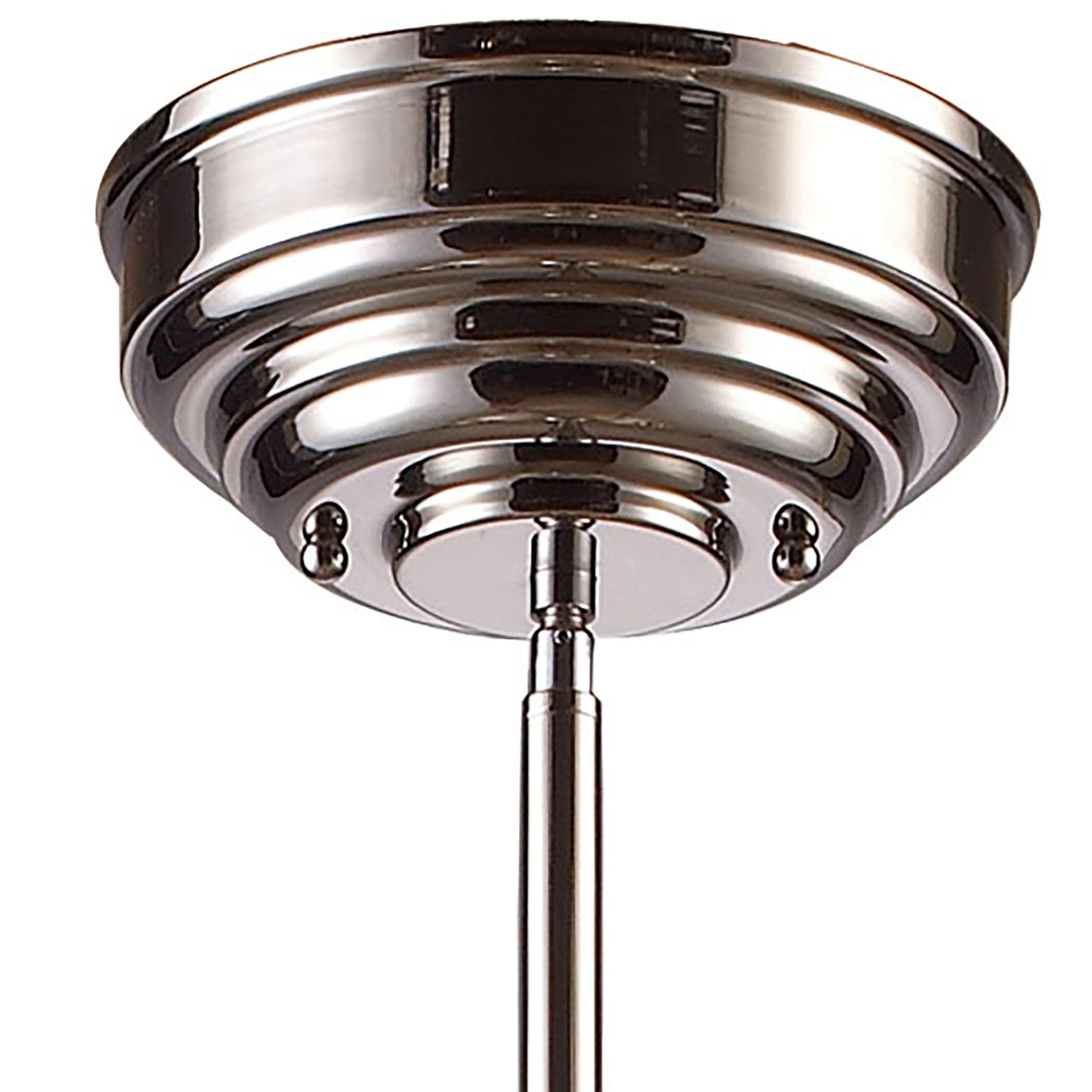 ELK Lighting 66115-3 Chadwick 3-Light Island Light in Polished Nickel with Matching Shades