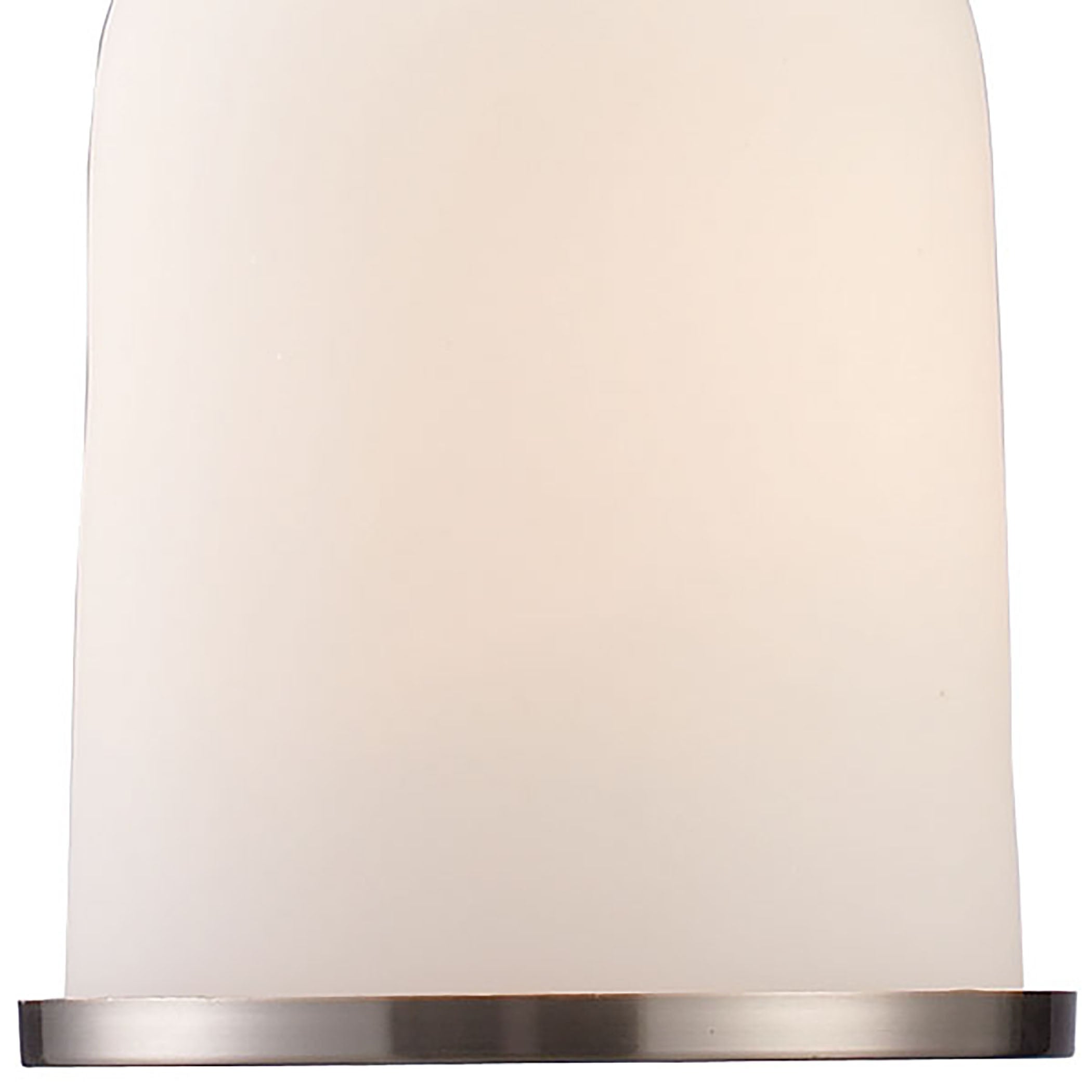 ELK Lighting 66122-1 Chadwick 1-Light Mini Pendant in Satin Nickel with White Glass