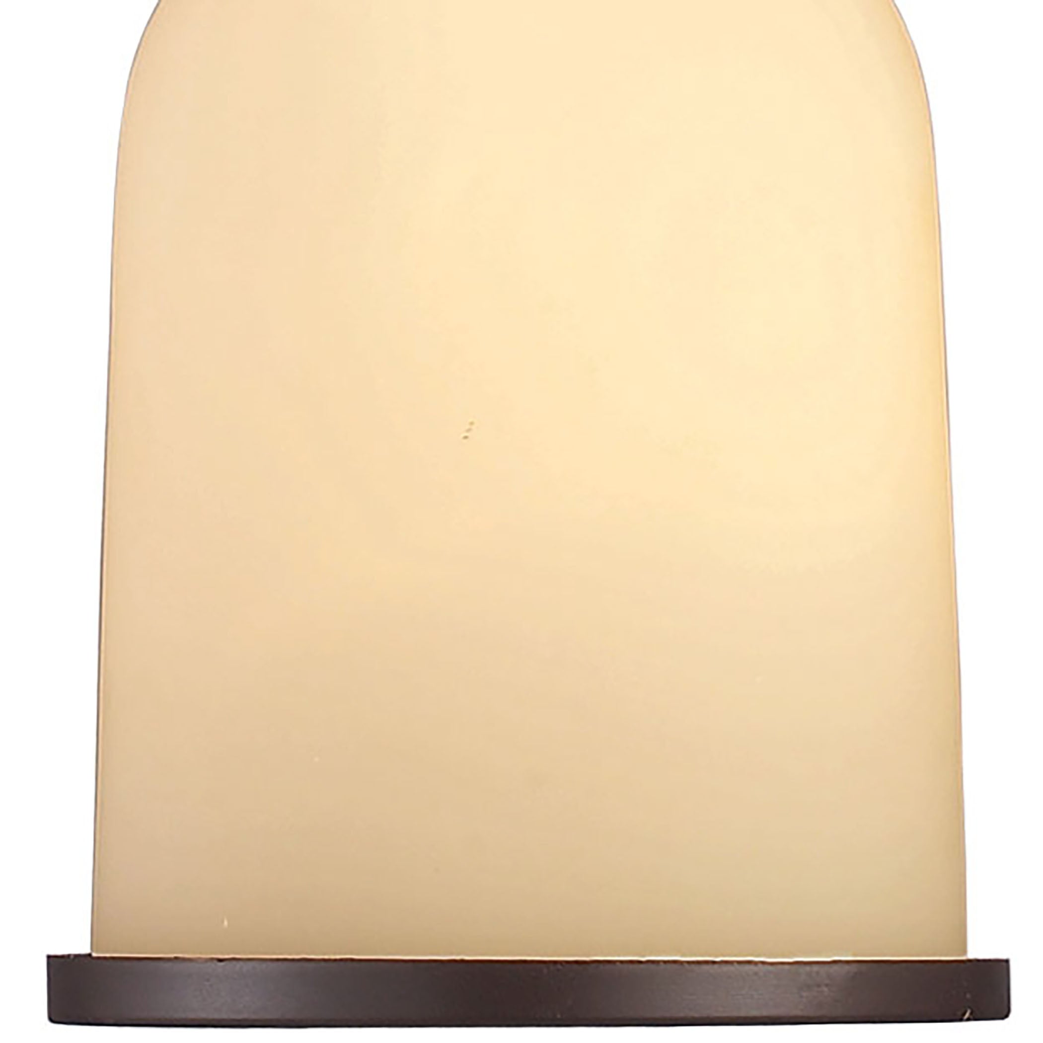 ELK Lighting 66132-1 Chadwick 1-Light Mini Pendant in Oiled Bronze with Off-white Glass