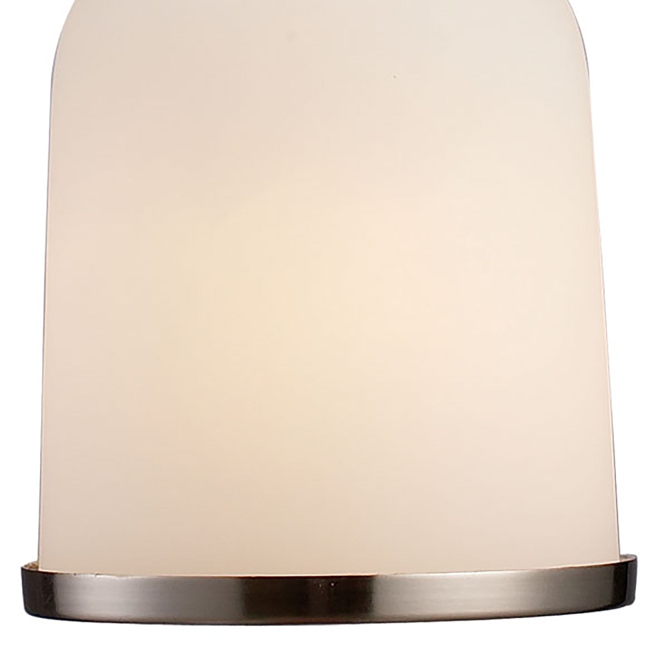 ELK Lighting 66161-1 Brooksdale 1-Light Mini Pendant in Satin Nickel with White Glass