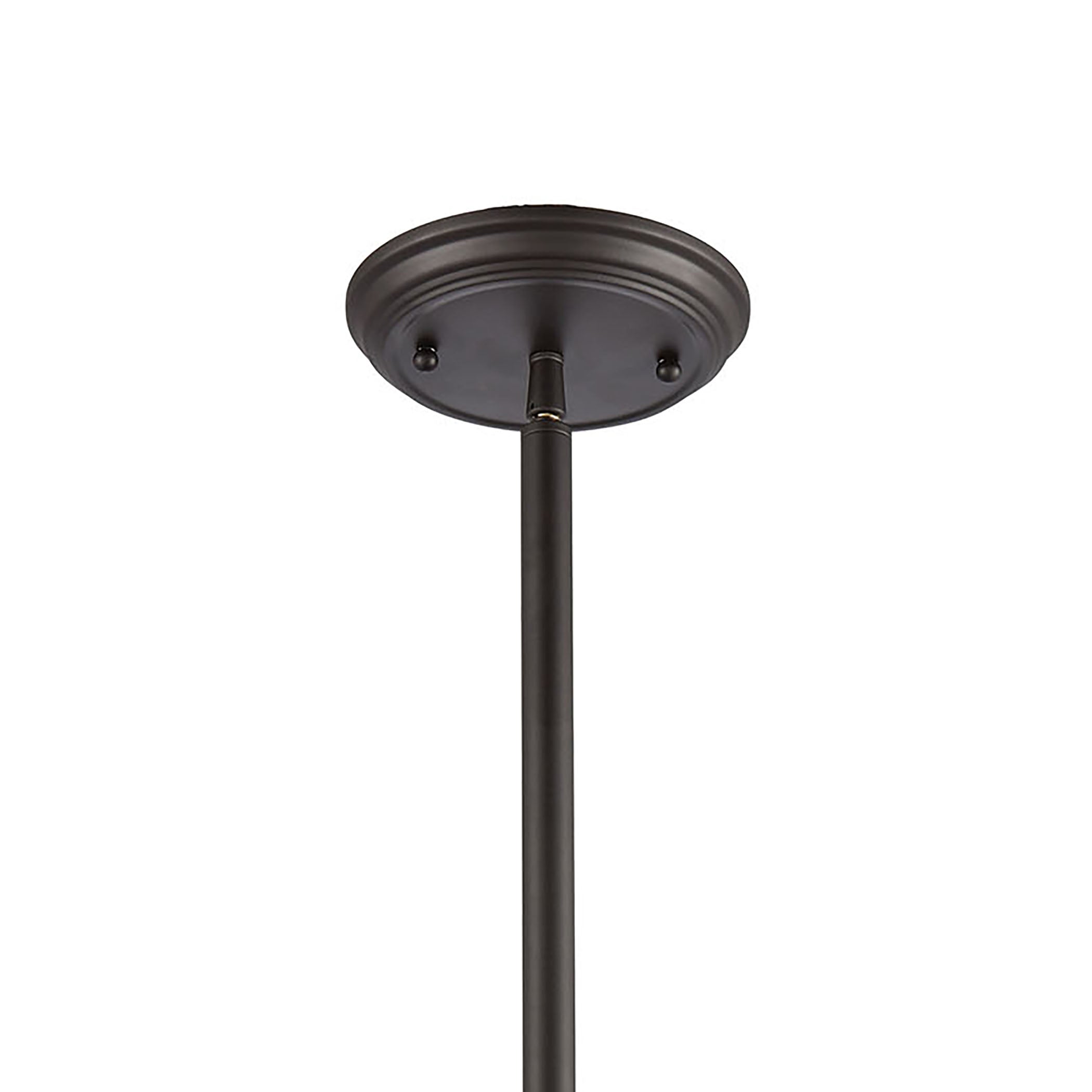ELK Lighting 66614-1 Chadwick 1-Light Pendant in Oil Rubbed Bronze with Metal and Frosted Glass