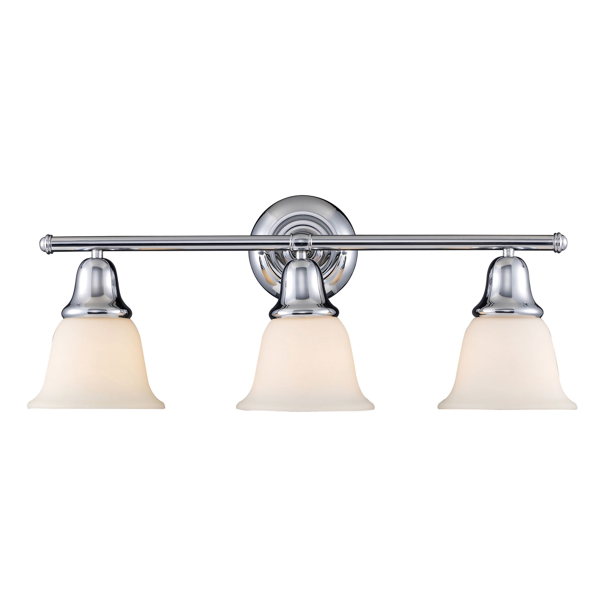 ELK Lighting 67012-3 Berwick 3-Light Vanity Lamp in Polished Chrome with White Glass
