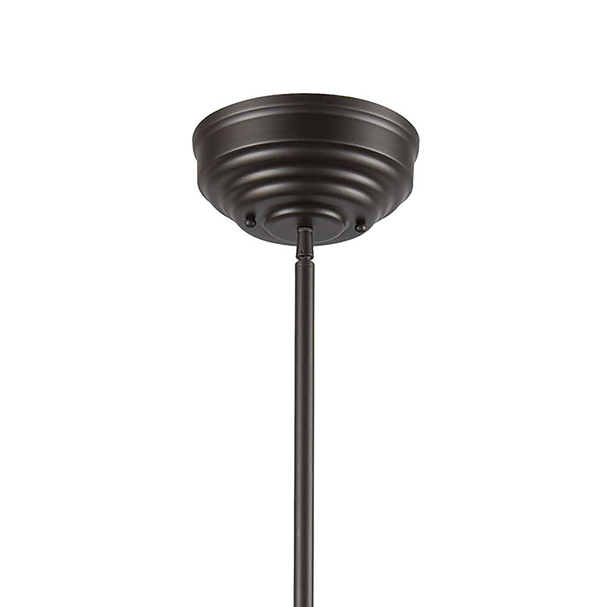 ELK Lighting 67217-3 Chadwick 3-Light Island Light in Oil Rubbed Bronze with Metal and Frosted Glass
