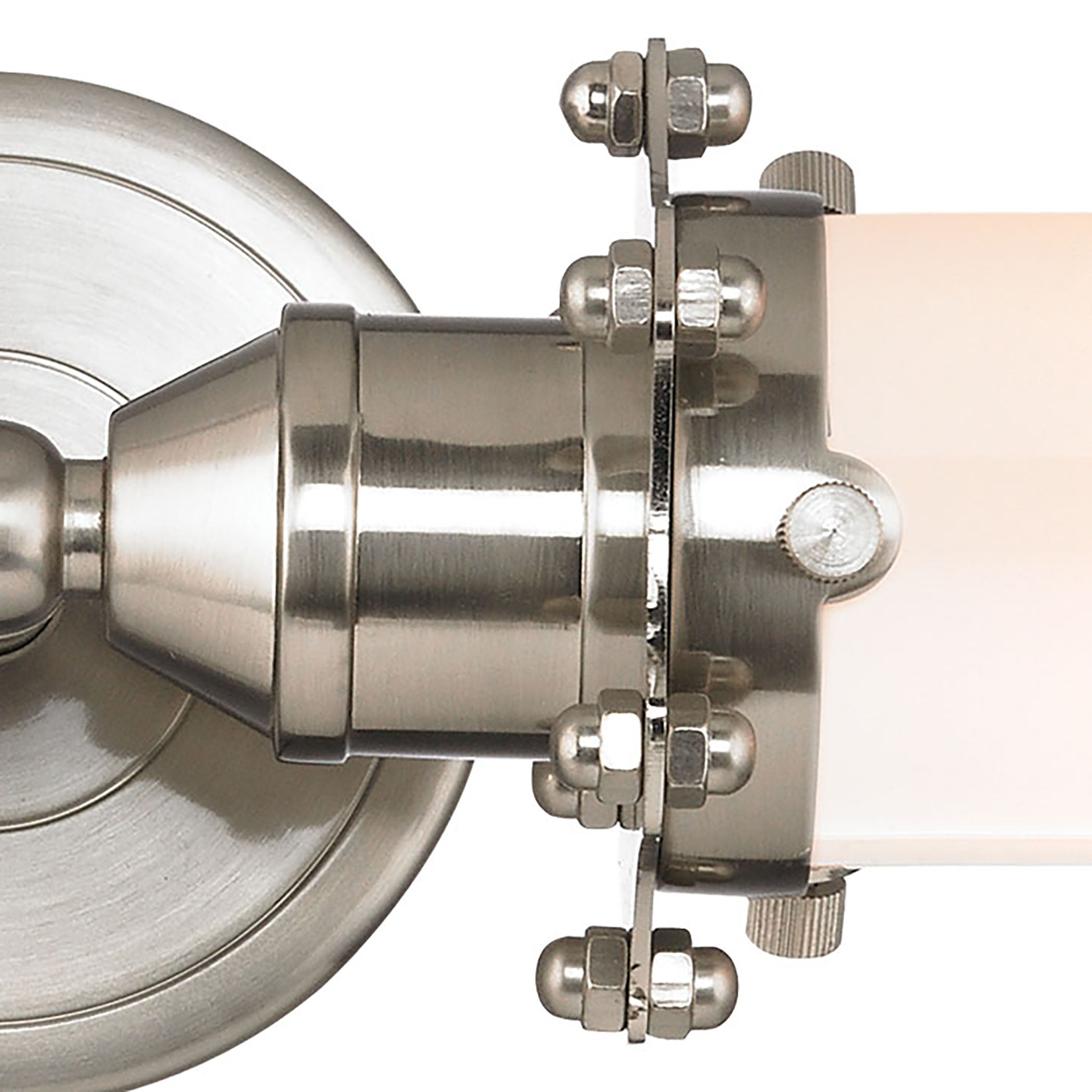 ELK Lighting 67331/2 Fulton 2-Light Vanity Lamp in Satin Nickel with White Opal Glass