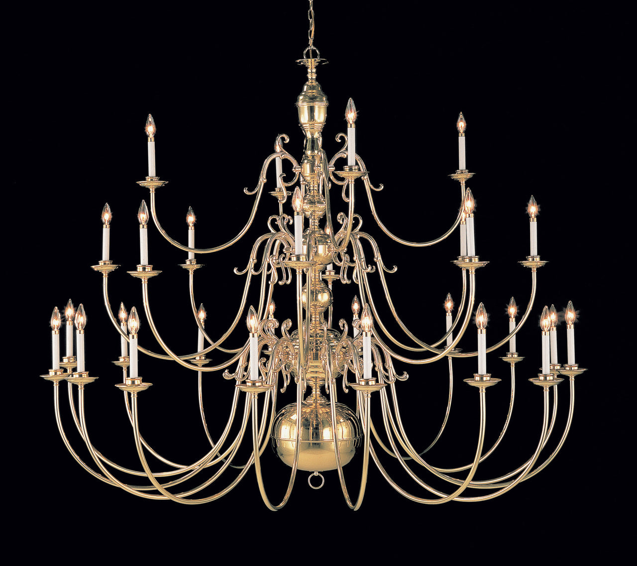 Classic Lighting 6749 Hermitage Traditional Chandelier in Polished Brass