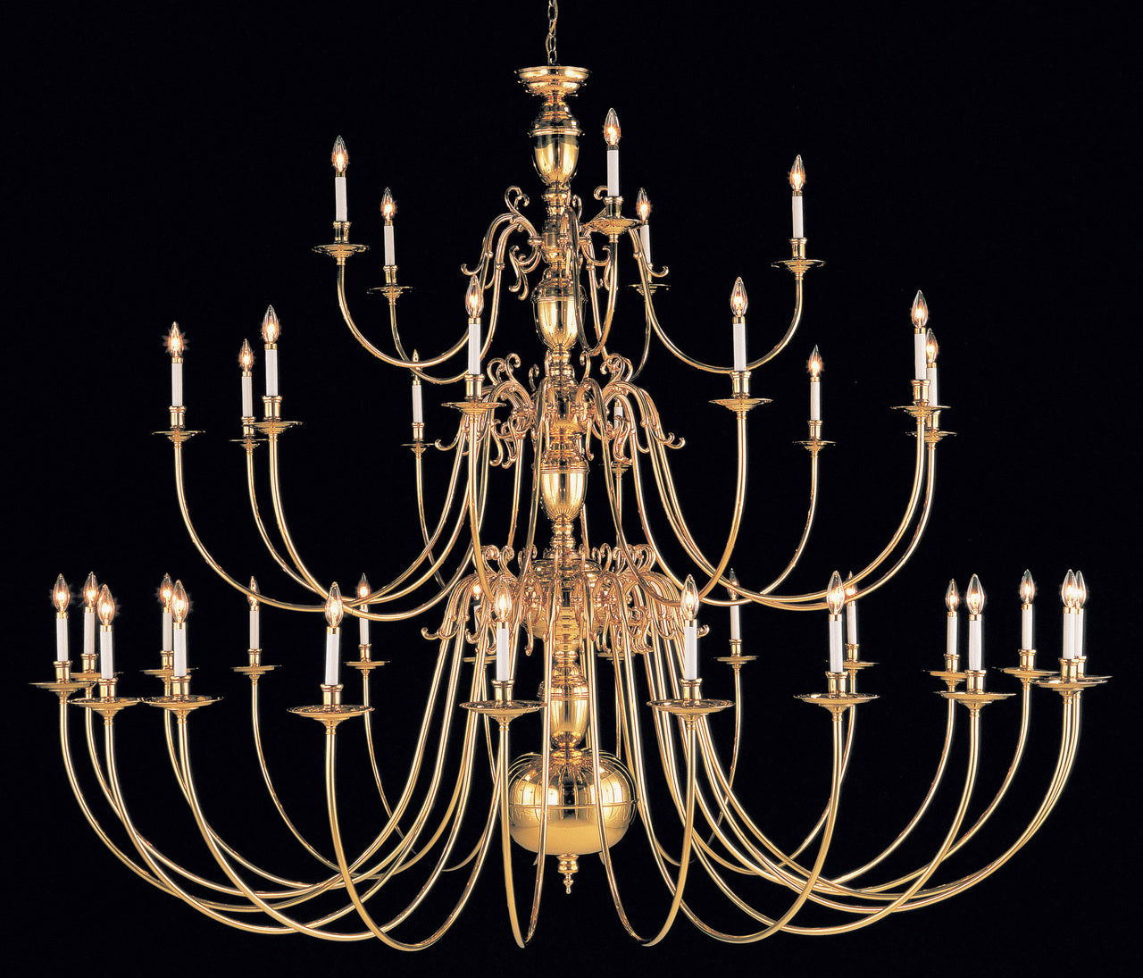 Classic Lighting 6751 Hermitage Traditional Chandelier in Polished Brass