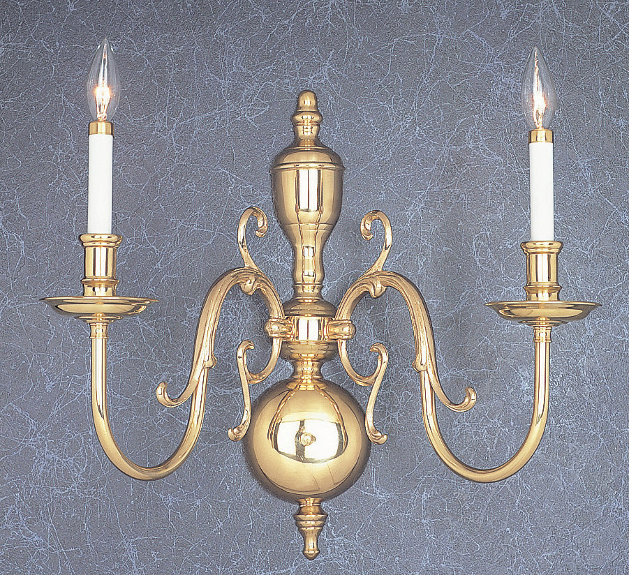 Classic Lighting 6752 Hermitage Traditional Wall Sconce in Polished Brass