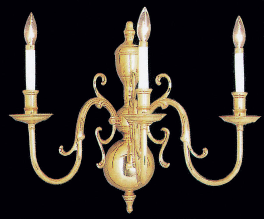 Classic Lighting 6753 Hermitage Traditional Wall Sconce in Polished Brass