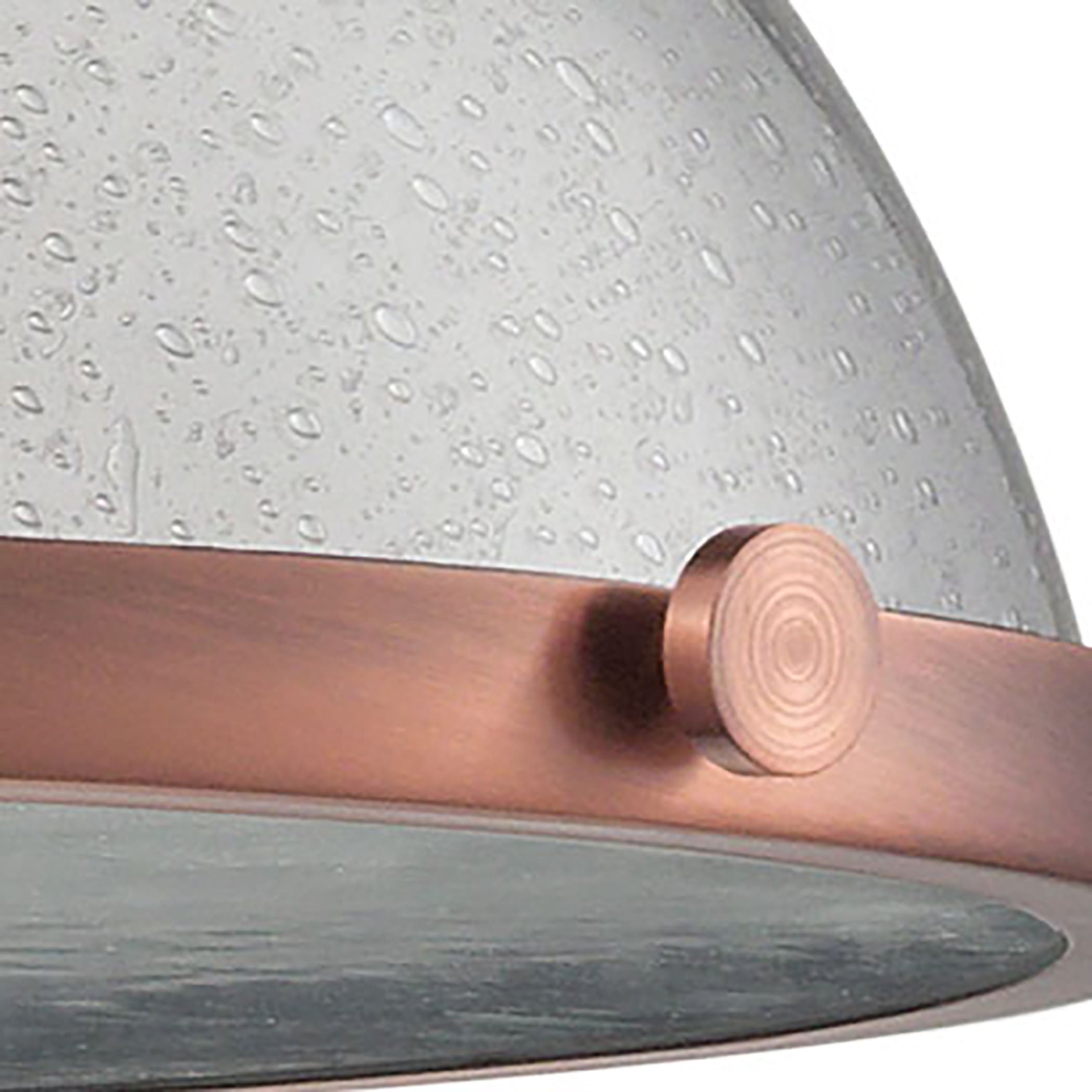 ELK Lighting 67743-1 Chadwick 1-Light Pendant in Copper with Seedy Glass