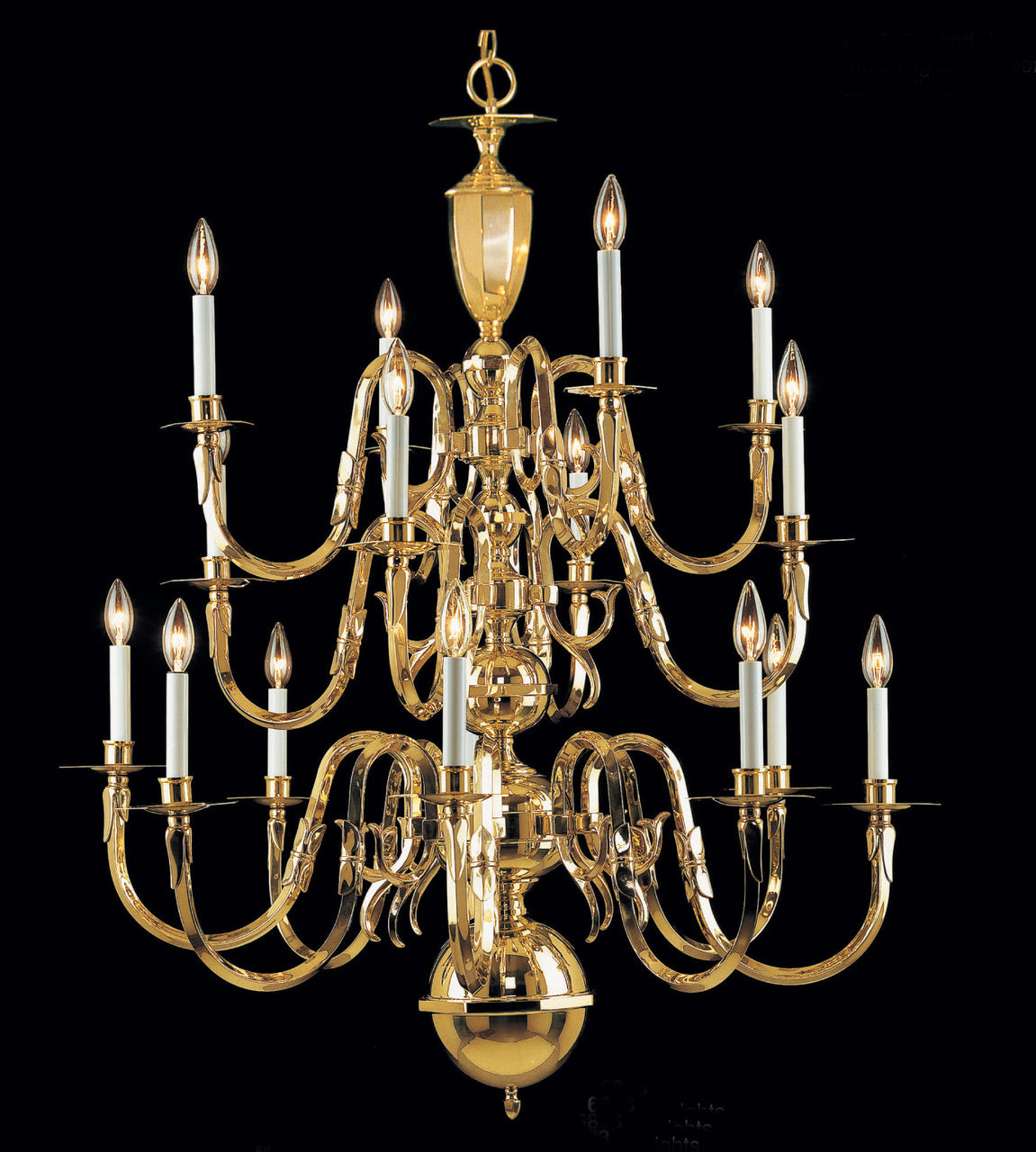 Classic Lighting 6823 Hampton Traditional Chandelier in Polished Brass