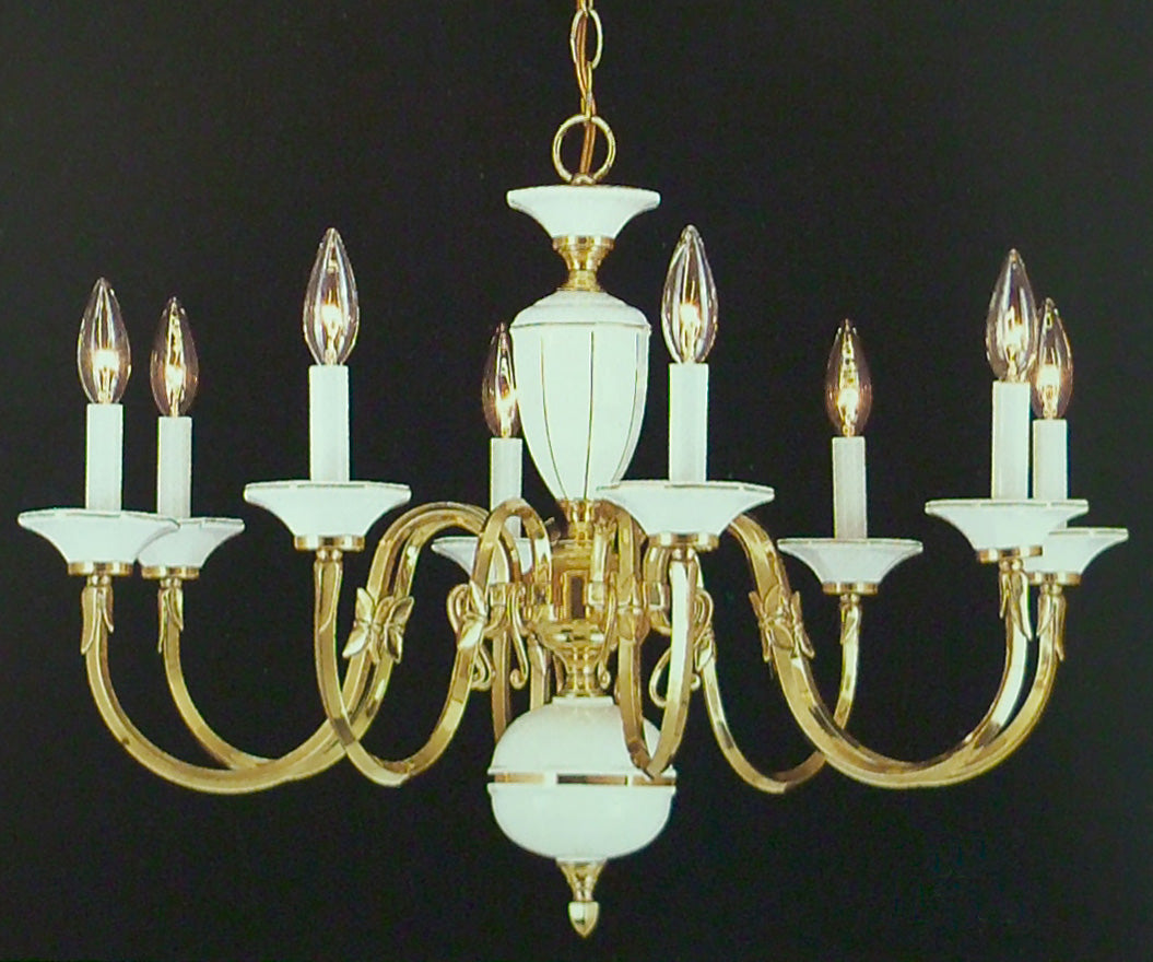 Classic Lighting 6828 Traditional Chandelier in Polished Brass