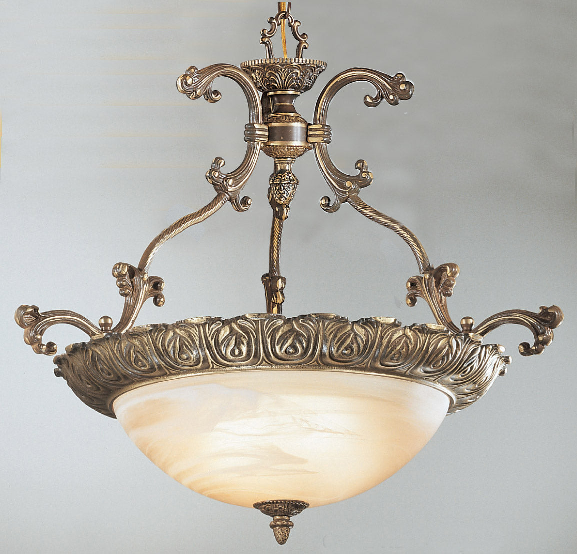 Classic Lighting 68522 RB Montego Bay Cast Brass/Glass Pendant in Roman Bronze