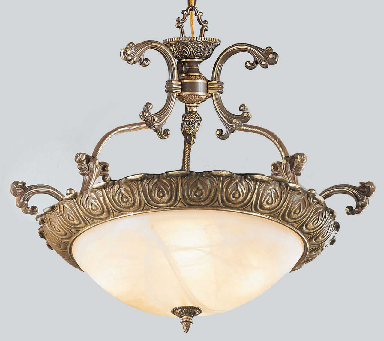 Classic Lighting 68523 RB Montego Bay Cast Brass/Glass Pendant in Roman Bronze