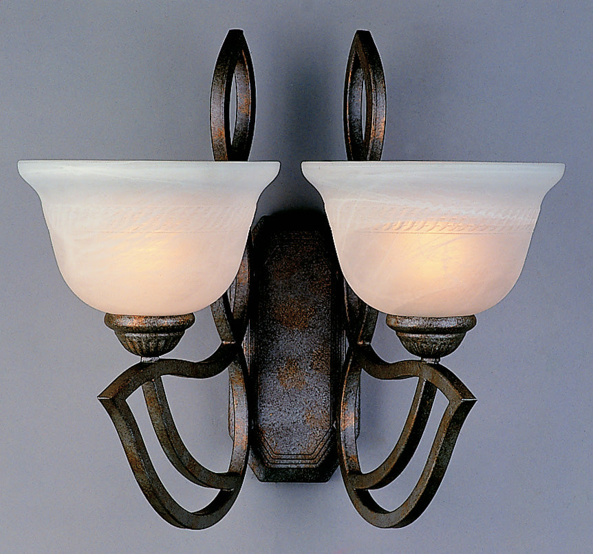 Classic Lighting 68902 EB Alpha Glass/Iron Wall Sconce in English Bronze