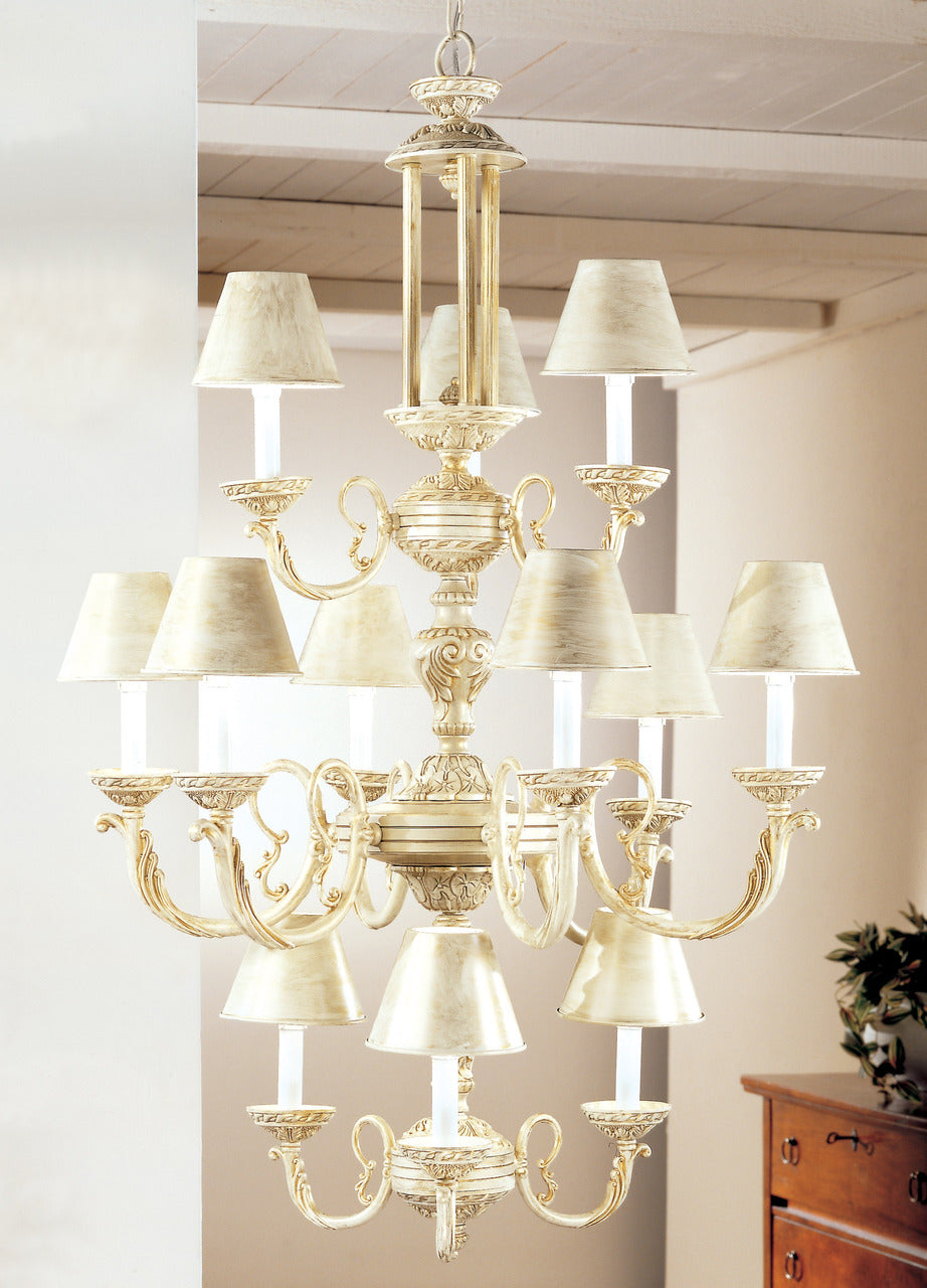 Classic Lighting 69119 IG Innsbrook Traditional Cast Chandelier in Ivory/Gold