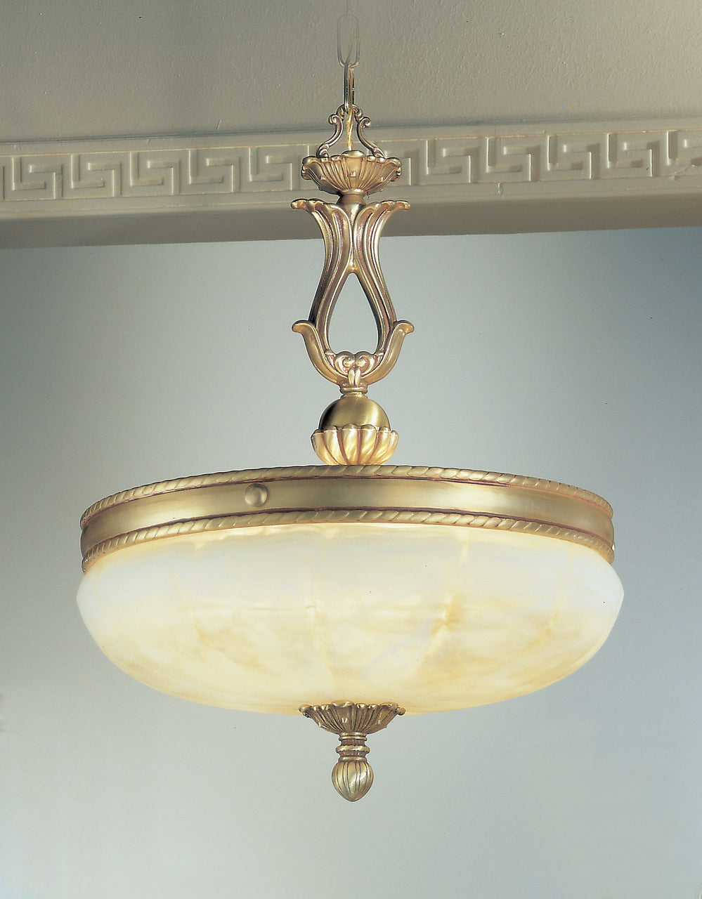 Classic Lighting 69505 SBB Alexandria II Cast Brass/Glass Pendant in Satin Bronze/Brown Patina