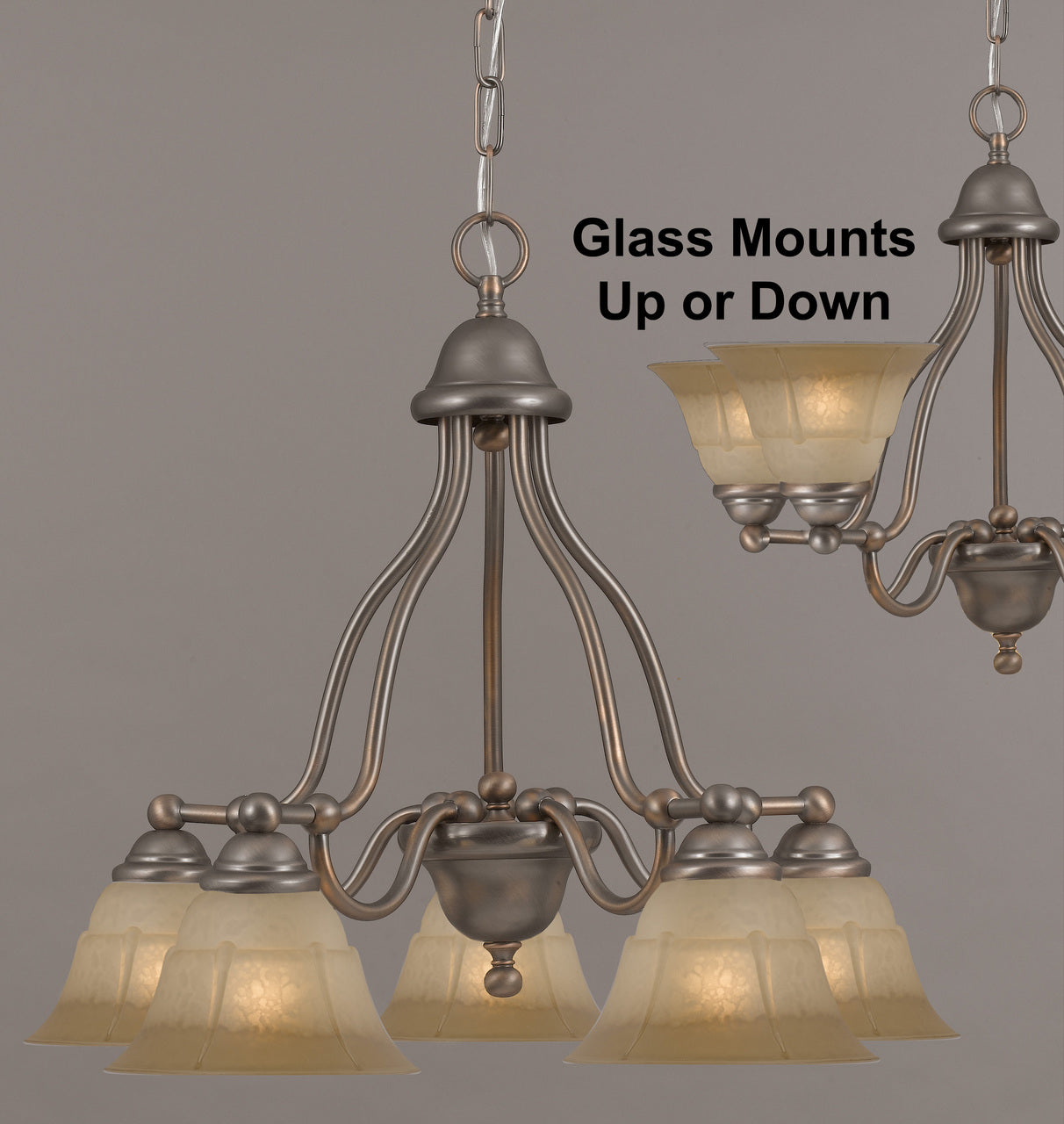 Classic Lighting 69624 ACP TCG Providence Glass/Steel Island Light in Antique Copper